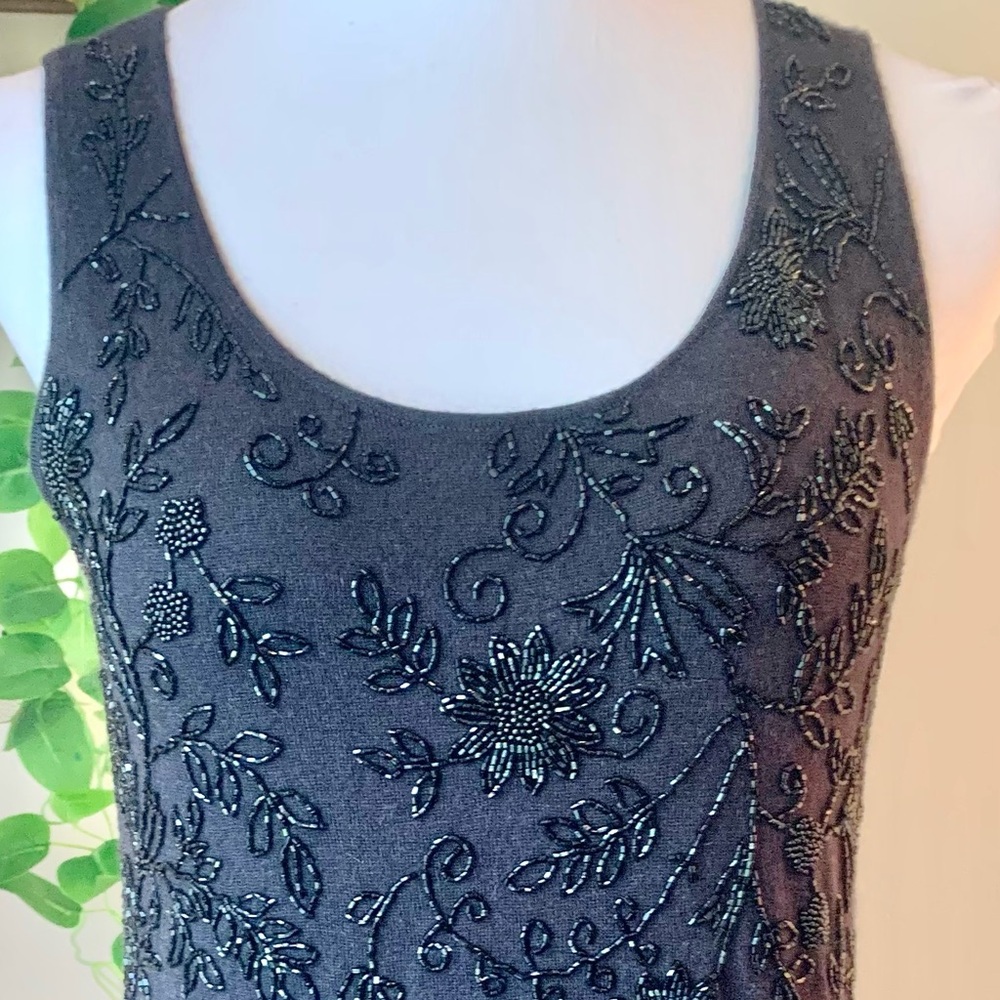 Cashmere Beaded Tank